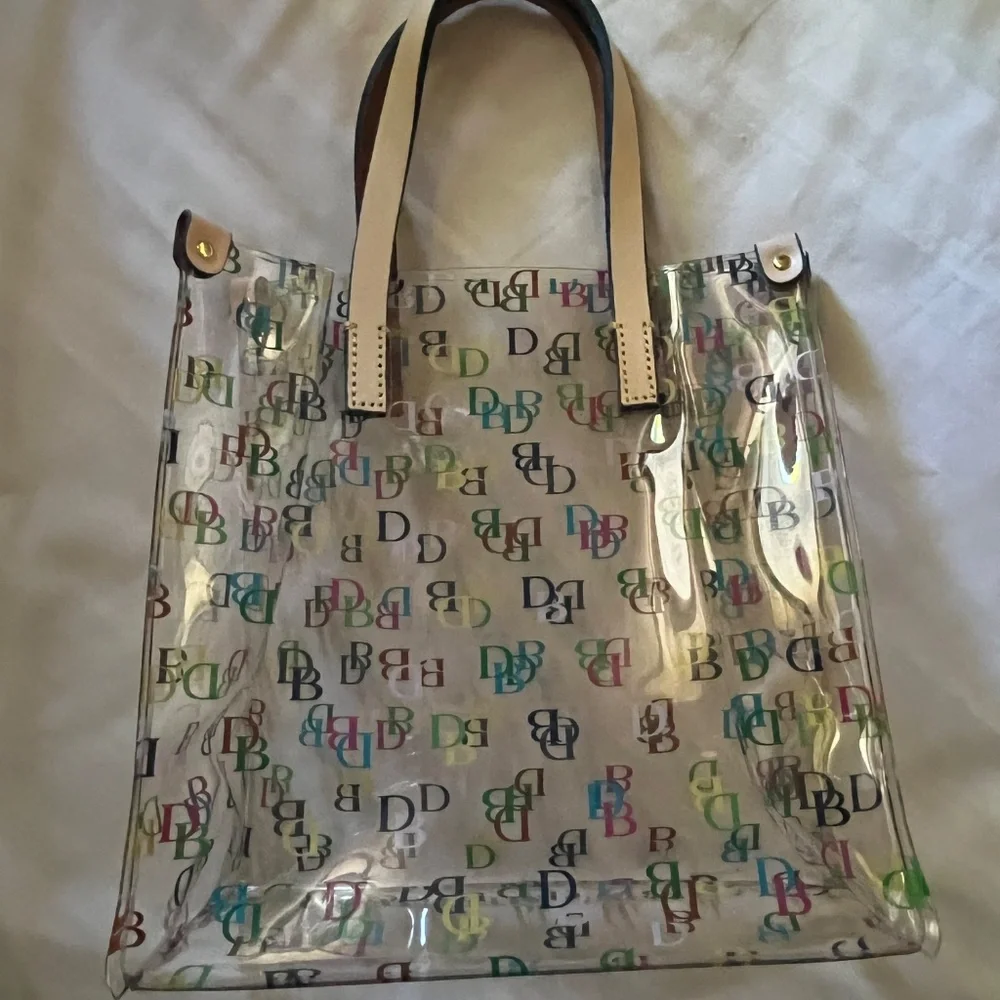 NWOT Dooney and Bourke clear plastic mini tote bag - Picture 2 of 4